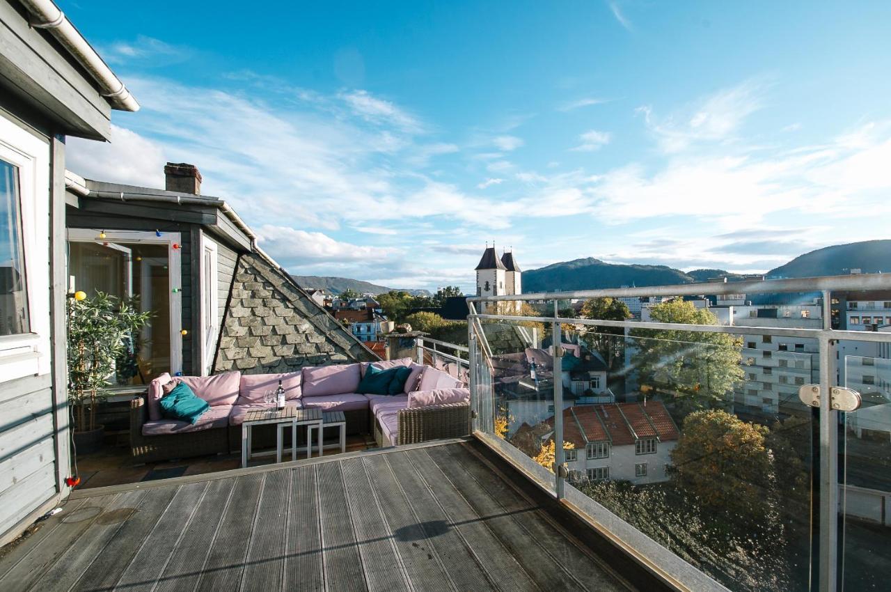 Spacious Penthouse With Grand Terrace Bergen Dış mekan fotoğraf